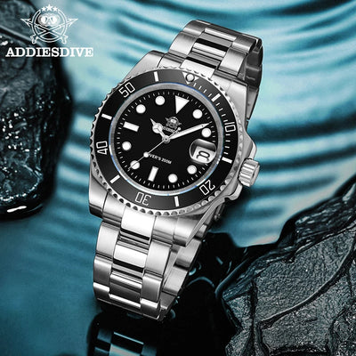 ADDIESDIVE Stainless Steel Quartz Watch