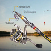 Lixada Telescopic Fishing Rod & Reel Combo