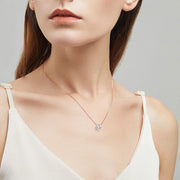 Knobspin Solitaire Pendant Necklace