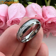 Engraved Tungsten Wedding Band