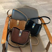 Cowhide Leather Crescent Shoulder Bag – detail view 5