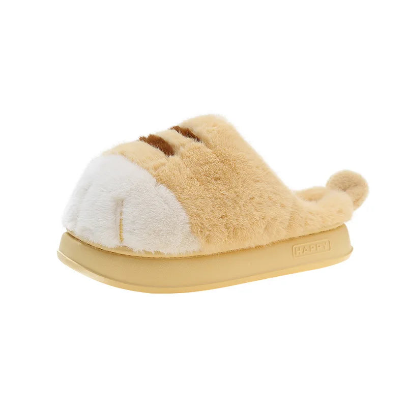 Cat Paw Plush Slippers