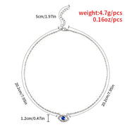 Layered Blue Evil Eye Necklace