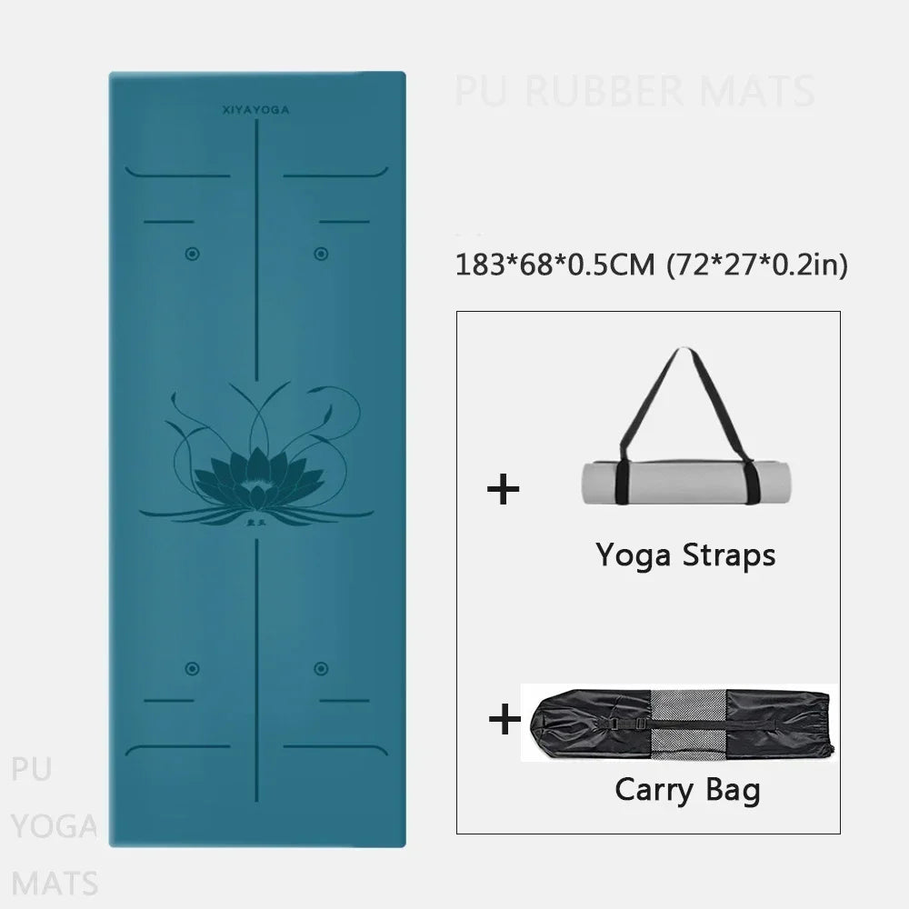 Natural Rubber Lotus Yoga Mat