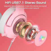 K9 RGB Wired Gaming Headset with Detachable Cat Ears – detail view 3