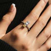 Sterling Silver Crystal Square Ring