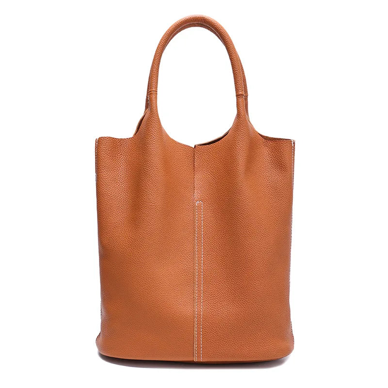 Large Cowhide Leather Tote Bag – detail view 13