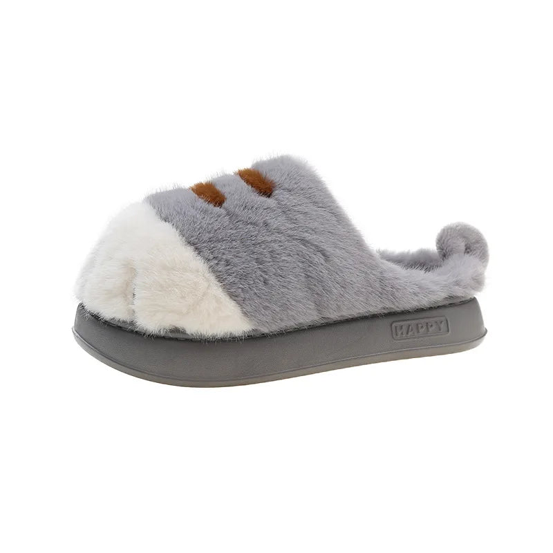 Cat Paw Plush Slippers